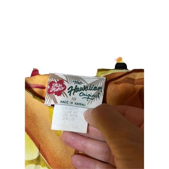 Vintage Hilo Hattie Hawaiian Floral Print Maxi Dress Size 10 - Picture 4 of 8